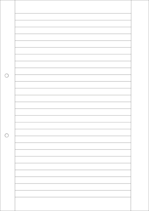 Liniert mit Rand 2x gelocht